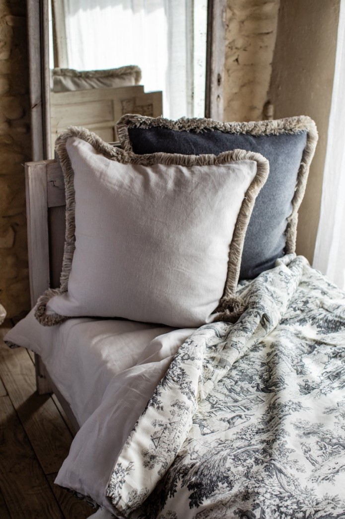 Pillowcase Fringes Linen 2