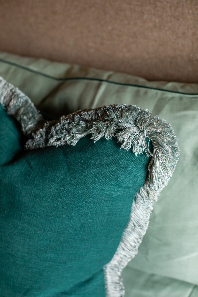 Franges de taie d'oreiller en lin