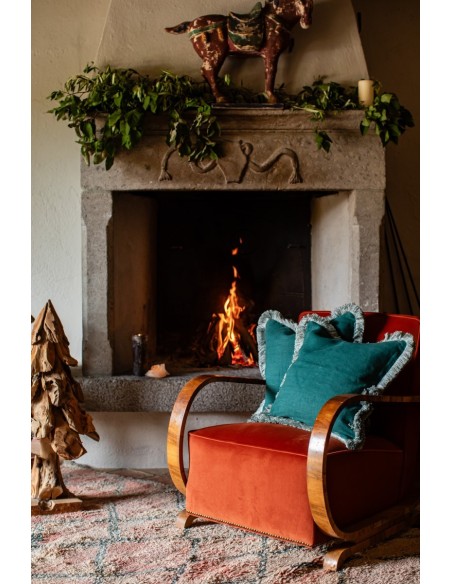 Franges de taie d'oreiller en lin