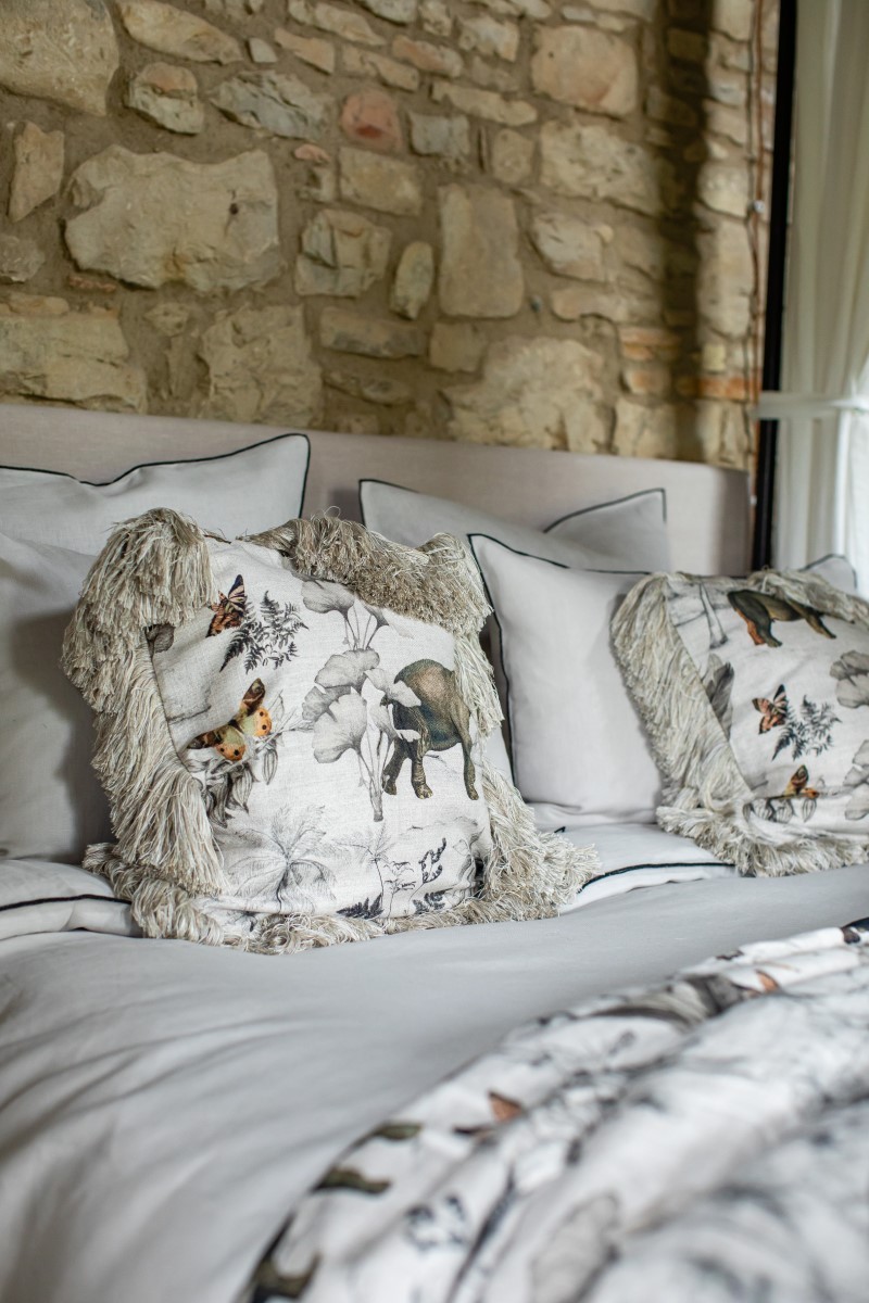 Taie d'oreiller en lin viscose Ludo