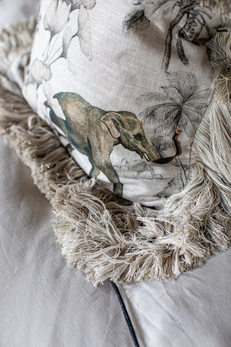 Taie d'oreiller en lin viscose Ludo