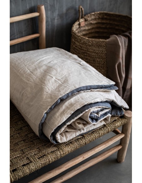 Pure Reversible Bedspread in Linen