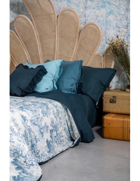 Pure Reversible Bedspread in Linen/Cotton