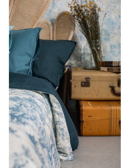 Pure Reversible Bedspread in Linen/Cotton