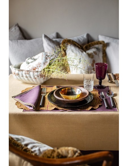 Nappe en lin Bauhaus enduit