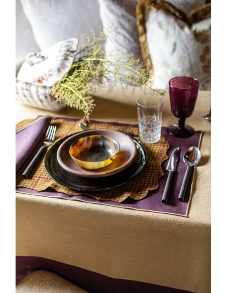 Nappe en lin Bauhaus enduit