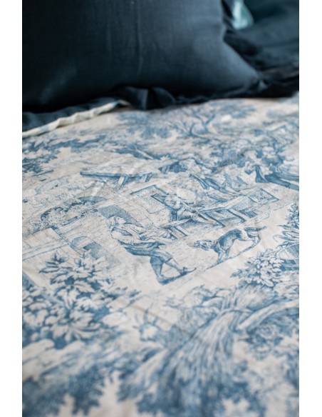 Pure Reversible Bedspread in Linen/Cotton