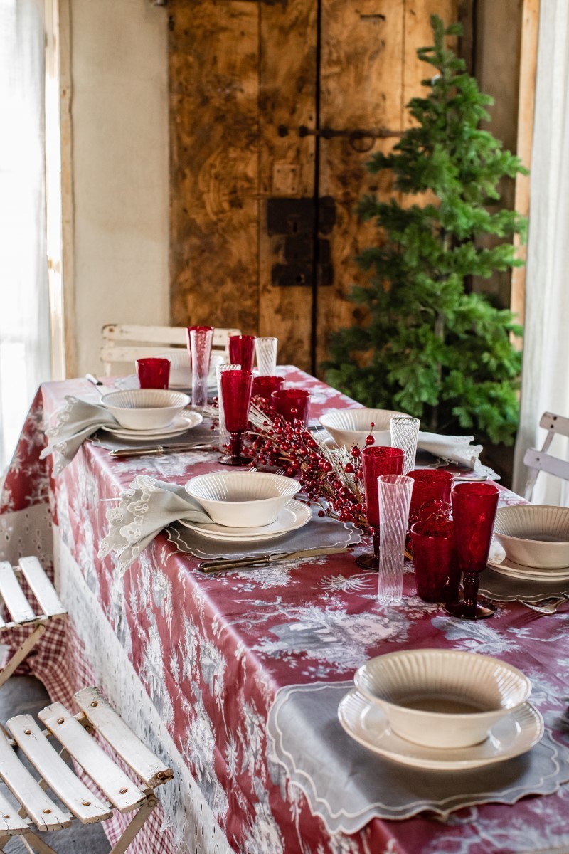 Nappe en coton Amalfi enduit