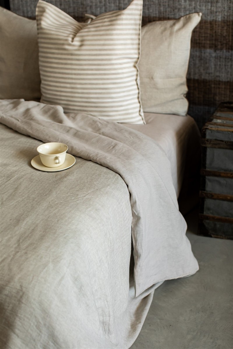 Copriletto Pure in Lino Jacquard