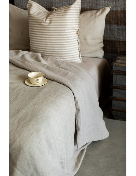 Pure reversible bedspread in Jacquard linen