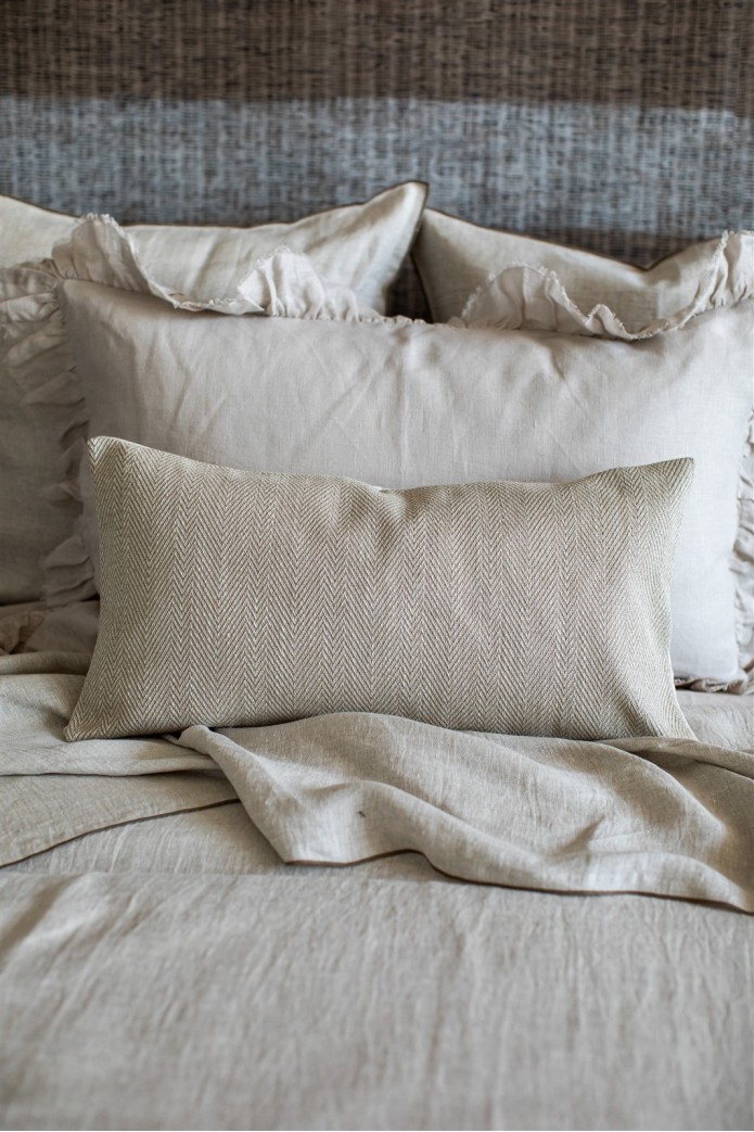 Pure reversible bedspread in Jacquard linen 2