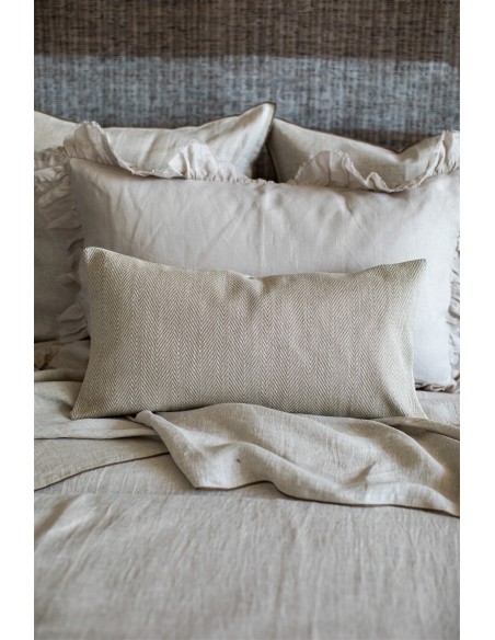 Copriletto Pure in Lino Jacquard
