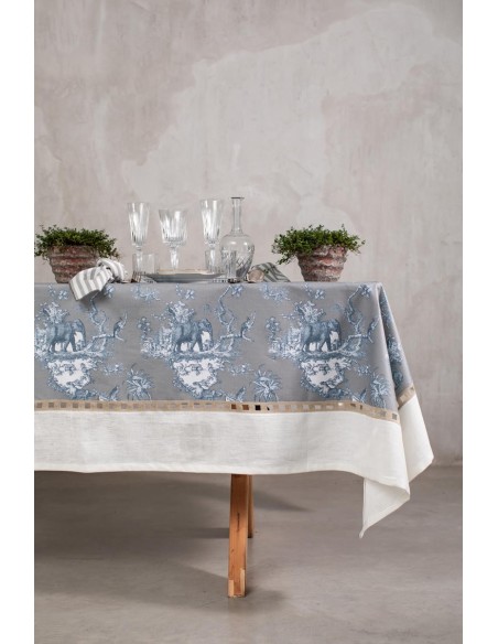 Riviera Stain Resistant Cotton Tablecloth