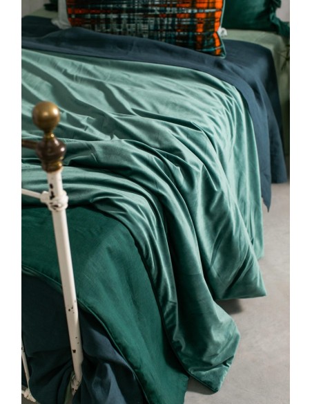 Pure Reversible Bedspread in Velvet/Lino