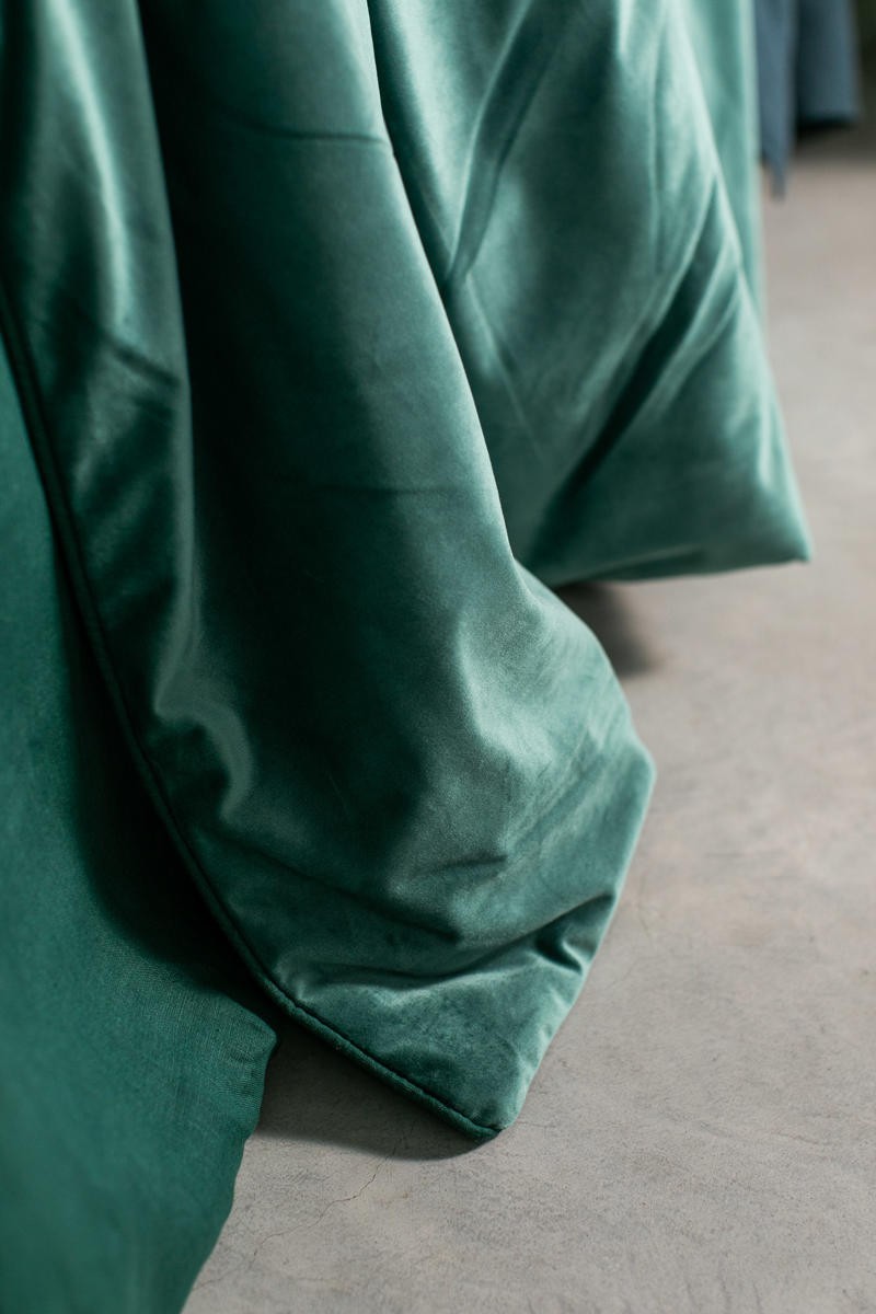 Couvre-lit réversible Pure en velours/lino