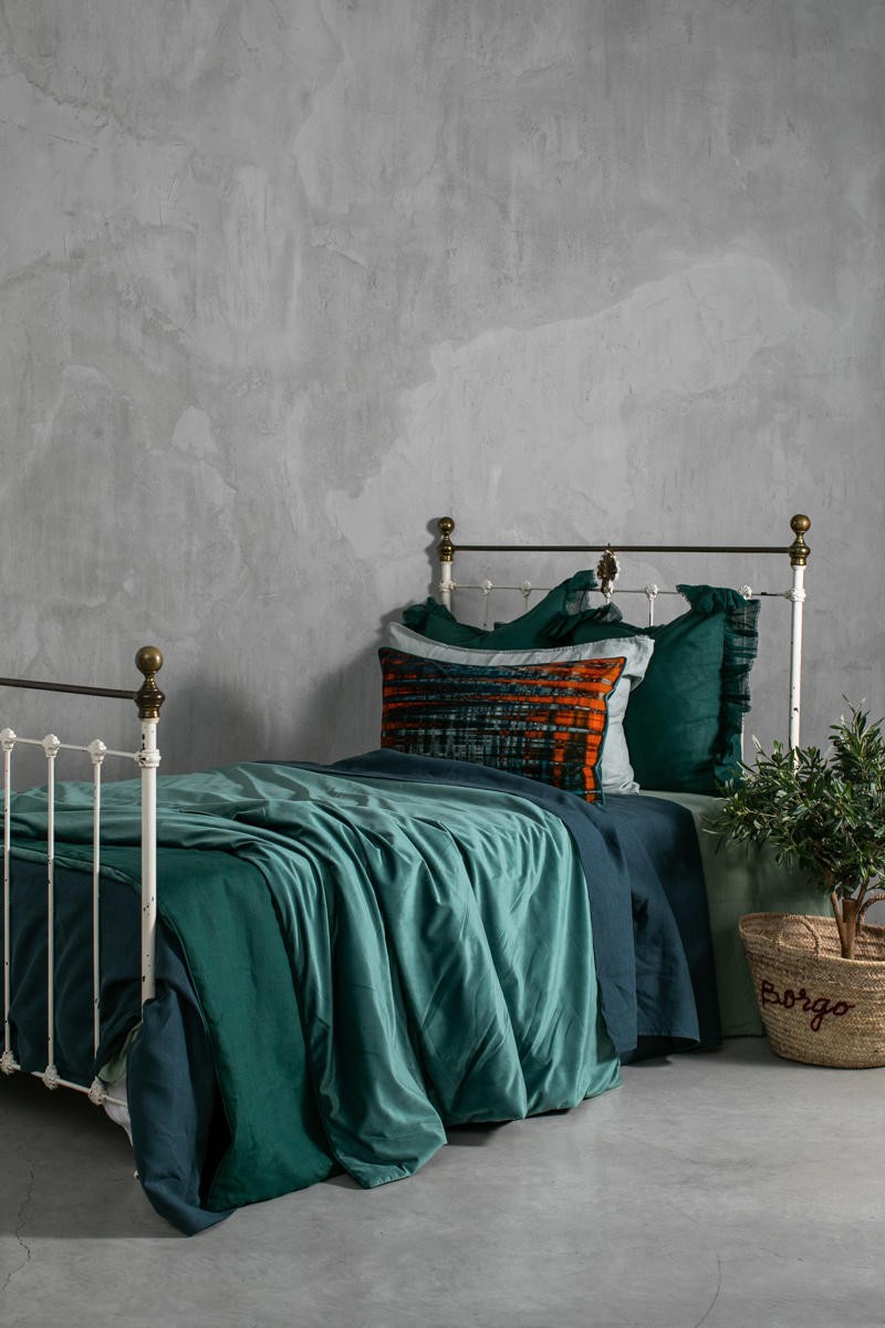 Pure Reversible Bedspread in Velvet/Lino