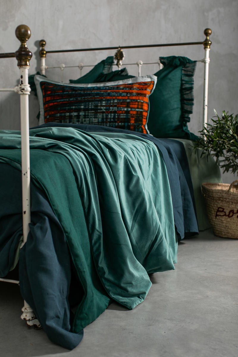 Pure Reversible Bedspread in Velvet/Lino