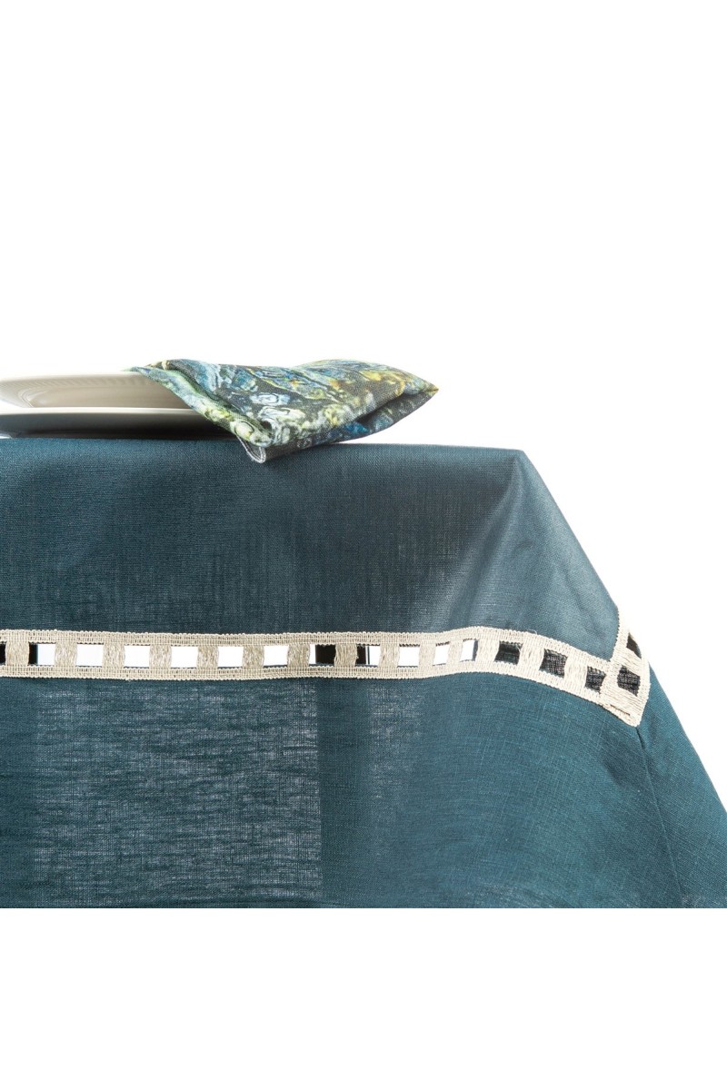 Riviera Enduit Linen Table Nappe +