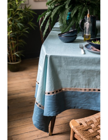 Riviera Enduit Linen Table Nappe +