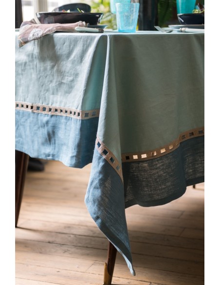 Riviera Enduit Linen Table Nappe +