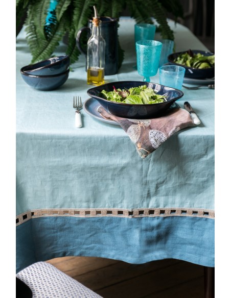 Riviera Enduit Linen Table Nappe +