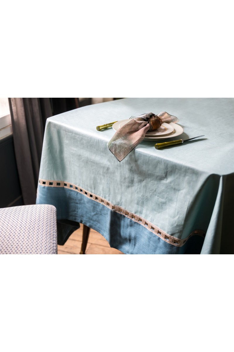 Riviera Enduit Linen Table Nappe +