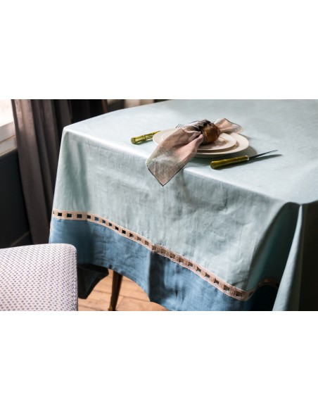 Riviera Enduit Linen Table Nappe +