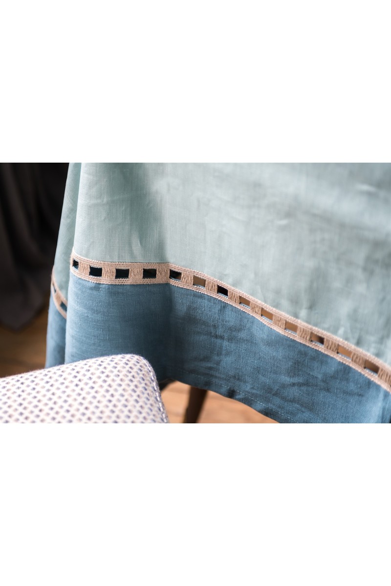 Riviera Enduit Linen Table Nappe +