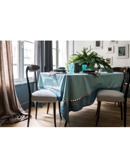 Riviera Enduit Linen Table Nappe +