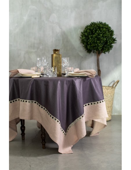 Riviera Enduit Linen Table Nappe +