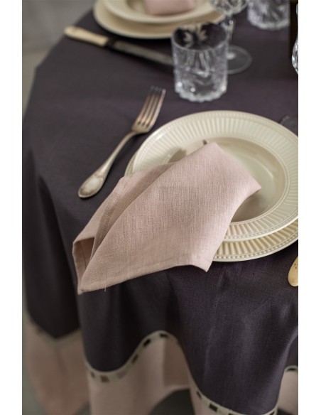 Riviera Enduit Linen Table Nappe +
