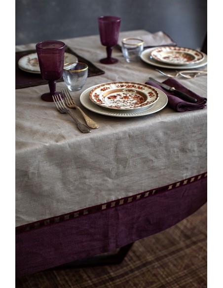 Riviera Enduit Linen Table Nappe +