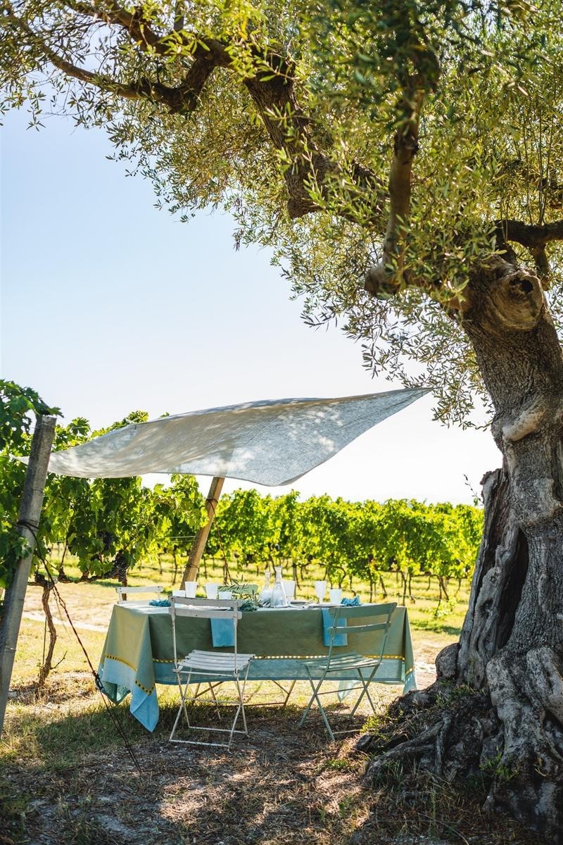 Riviera Tablecloth in Stain Resistant Linen +
