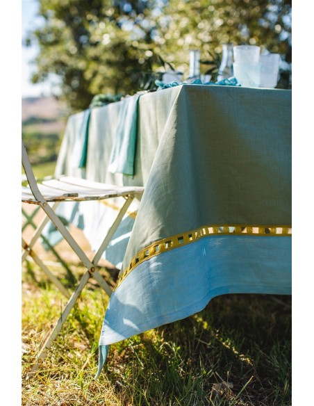 Riviera Enduit Linen Table Nappe +