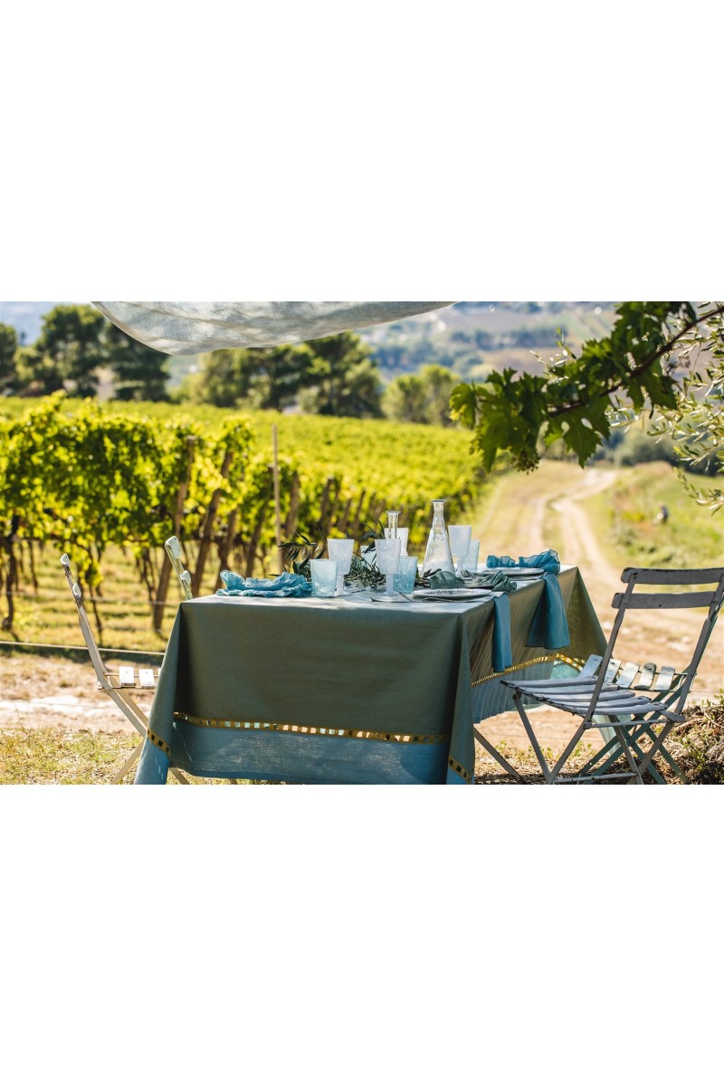 Riviera Enduit Linen Table Nappe +