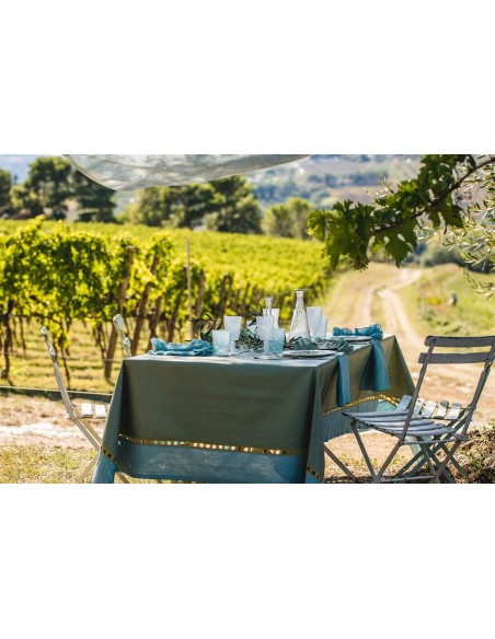Riviera Tablecloth in Stain Resistant Linen +