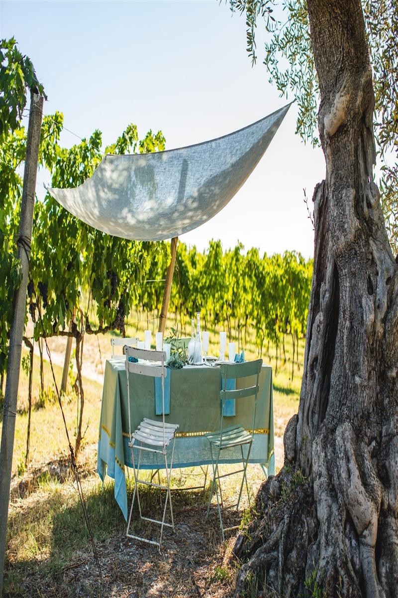 Riviera Enduit Linen Table Nappe +