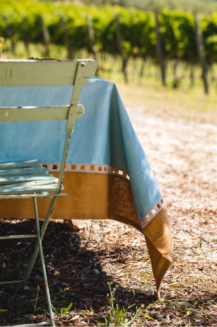 Riviera Enduit Linen Table Nappe +