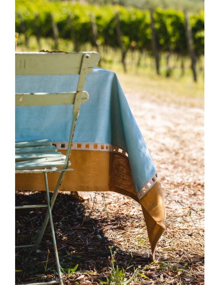 Riviera Enduit Linen Table Nappe +