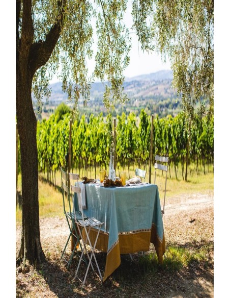 Riviera Enduit Linen Table Nappe +