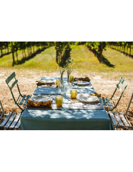 Riviera Enduit Linen Table Nappe +