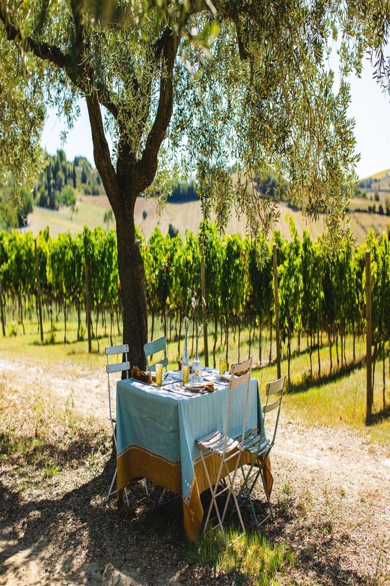 Riviera Enduit Linen Table Nappe +