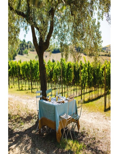 Riviera Enduit Linen Table Nappe +