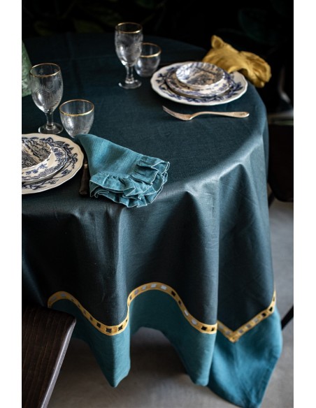 Riviera Tablecloth in Stain Resistant Linen +