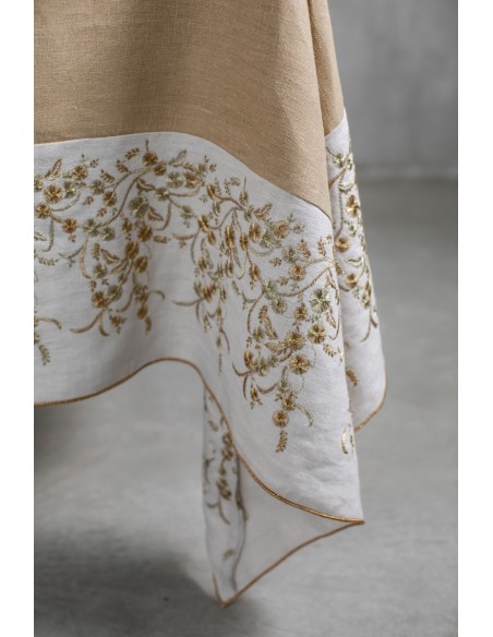 Venaria Stain Resistant Linen Tablecloth