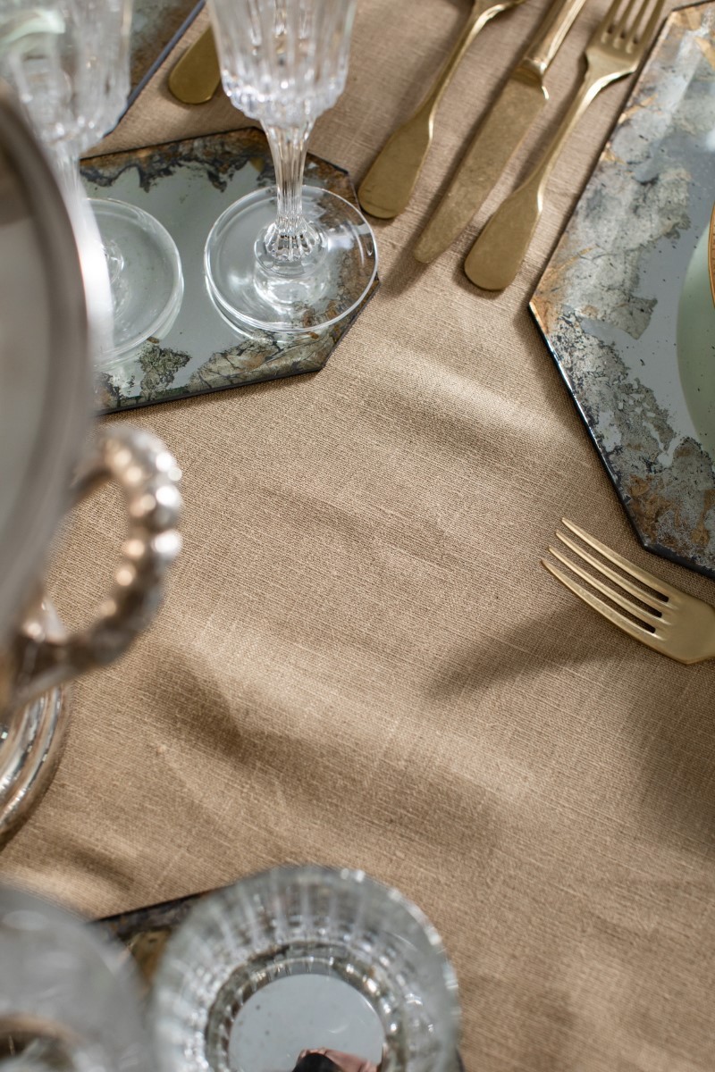 Venaria Stain Resistant Linen Tablecloth