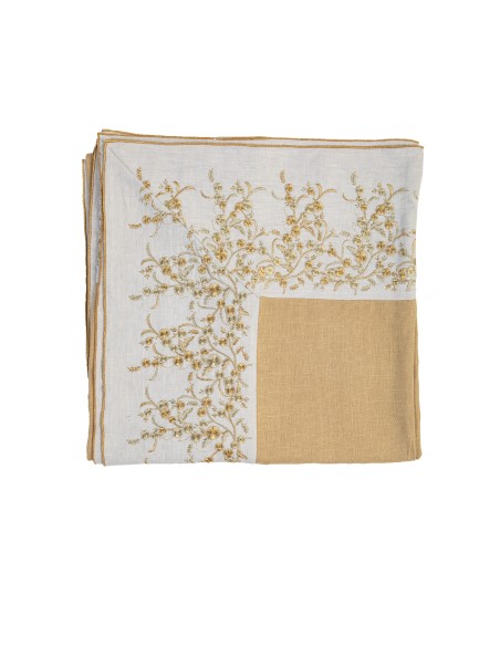 Venaria Stain Resistant Linen Tablecloth