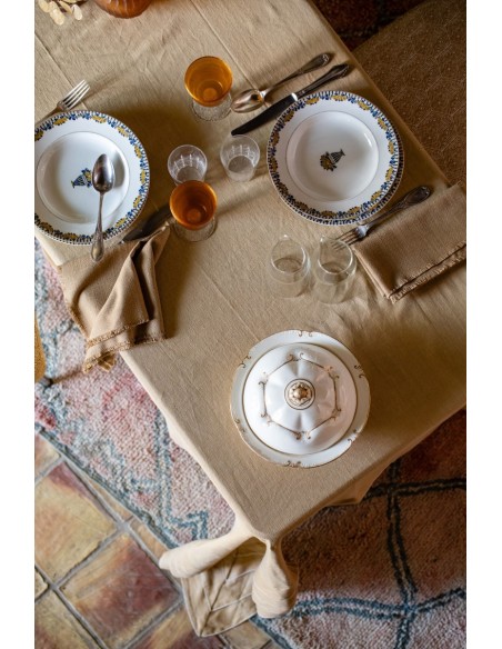 Stain Resistant Linen Sfogliatella Tablecloth