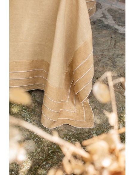 Stain Resistant Linen Sfogliatella Tablecloth