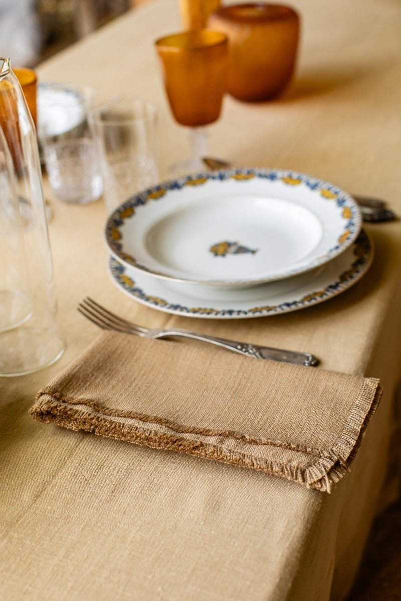 Stain Resistant Linen Sfogliatella Tablecloth